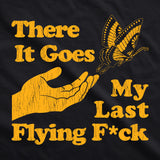 Womens There It Goes My Last Flying Fuck V-Neck Funny Sarcastic Novelty Shirt For Ladies