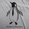Womens Formal Chicken T Shirt Funny Penguin Suit Tuxedo Tie Joke Tee For Ladies