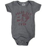 Fresh Out Of The Oven Baby Bodysuit Funny Cute Thanksgiving Turkey Cooked Dinner Jumper For Infants