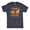 Mens Friends Forever T Shirt Funny Thanksgiving Dinner Turkey Pumpkin Pie Graphic Tee For Guys