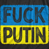 Mens Fuck Putin T Shirt Cool Ukrainian Flag Support Anti-Putin Graphic Tee For Guys