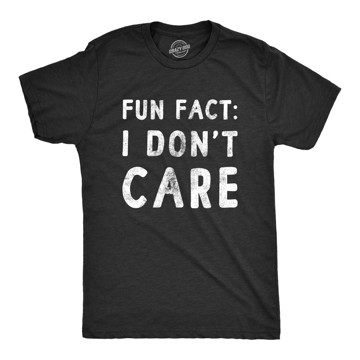 Mens Fun Fact I Don?t Care T Shirt Funny Sarcastic Joke Text Tee for Guys