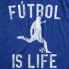 Mens Futbol Is Life Tshirt Funny Football Lovers Novelty Soccer Graphic Tee For Guys