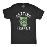 Mens Getting Franky T Shirt Funny Halloween Party Frankenstein Graphic Tee For Guys