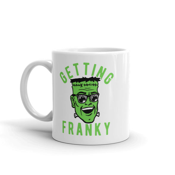 Getting Franky Mug Funny Halloween Monster Graphic Novelty Coffee Cup-11oz
