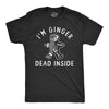 Mens Im Ginger Dead Inside T Shirt Funny Xmas Cookie Skeleton Tee For Guys