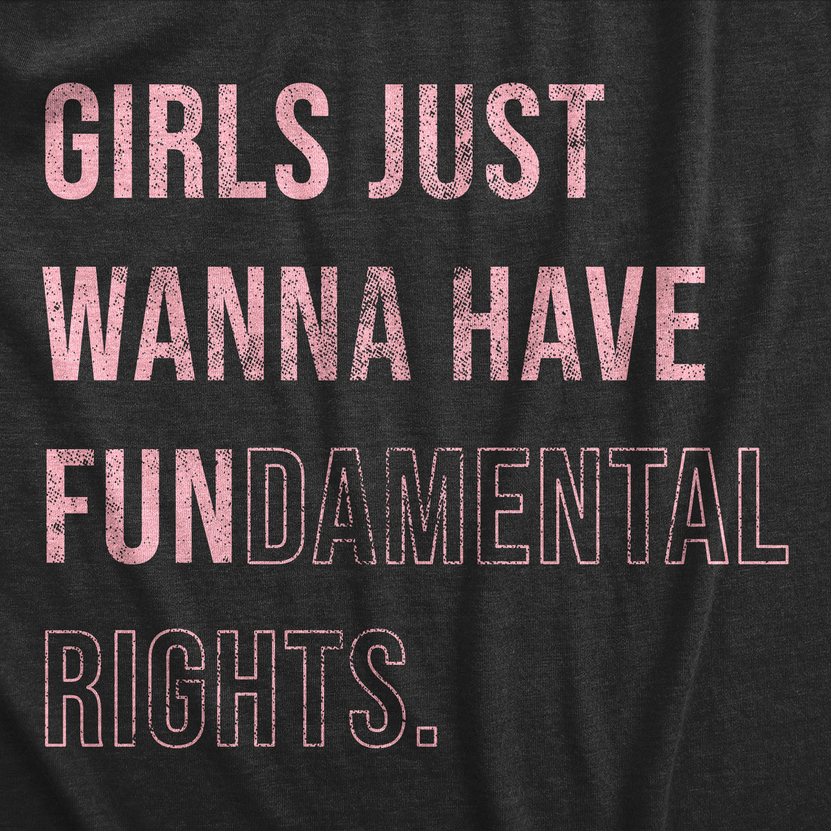 Womens Girls Just Wanna Have Fundamental Rights Fitness Tank Pro Choice Support Graphic Shirt For Ladies