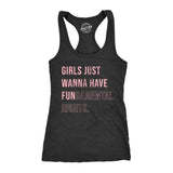 Womens Girls Just Wanna Have Fundamental Rights Fitness Tank Pro Choice Support Graphic Shirt For Ladies