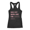 Womens Girls Just Wanna Have Fundamental Rights Fitness Tank Pro Choice Support Graphic Shirt For Ladies