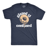 Mens Glazed and Confused T Shirt Funny Sarcastic Donut Graphic Novelty Tee for Guys