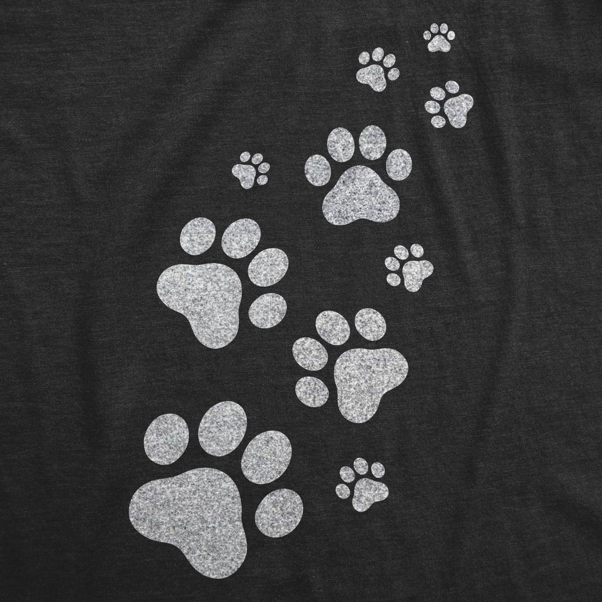 Womens Glitter Cat Paw Prints T Shirt Funny Cute Kitten Lover Top Graphic Novelty Tee