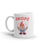 Gnope Mug Funny Nope Little Gnome Wizard Graphic Novelty Coffee Cup -11oz