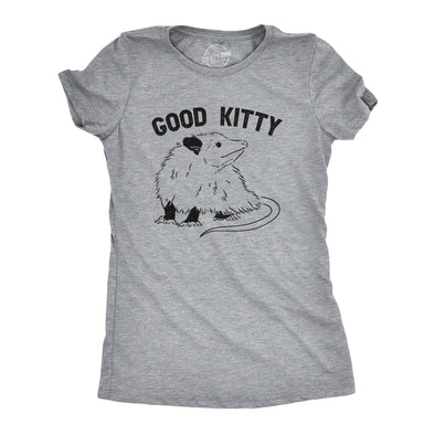 Womens Good Kitty T Shirt Funny Cute Opossum Kitten Joke Tee For Ladies