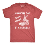 Mens Grandma Got Run Over By A Reindeer T Shirt Funny Christmas Tee Hilarious Gag Gift