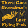 Womens There Goes Grandmas Last Flying Fuck T Shirt Funny Sarcastic Butterlfy Tee For Ladies
