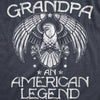 Mens Grandpa An American Legend T Shirt Funny Cool Grandparent Tee For Guys