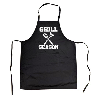 Grill Season Cookout Apron Funny Outdoor BBQ Lovers Graphic Novelty Cooking