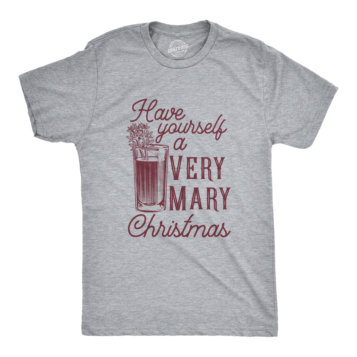 Mens Have Yourself A Very Mary Christmas T Shirt Funny Xmas Bloody Mary Drinking Tee for Guys
