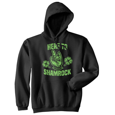 Here To Shamrock Hoodie Funny St Patricks Day Shirt Cool Outfit for Parade Fun Graphic Sweatshirt