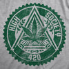 Mens High Society T Shirt Funny 420 Weed Leaf Pot Club Tee For Guys