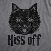 Womens Hiss Off T Shirt Funny Angry Hissing Aggressive Cat Tee For Ladies