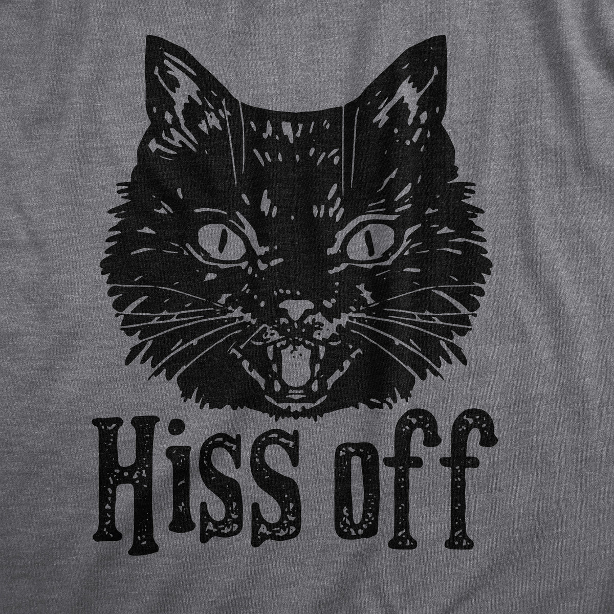 Womens Hiss Off T Shirt Funny Angry Hissing Aggressive Cat Tee For Lad ...