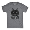 Mens Hiss Off T Shirt Funny Angry Hissing Aggressive Cat T Shirt For Guys