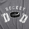 Mens Hockey Dad T Shirt Funny Cool Ice Hockey Fathers Day Gift Puck Graphic Tee For Guys
