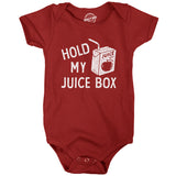 Hold My Juice Box Baby Bodysuit Funny Cute Apple Juicebox Graphic Novelty Jumper For Infants