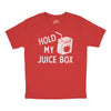 Youth Hold My Juice Box Funny Cute Apple Juicebox Graphic Novelty Tee For Kids