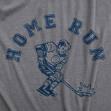Mens Home Run T Shirt Funny Sarcastic Wrong Sport Joke Hockey Tee For Guys
