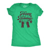 Womens Hoppy Holidays T Shirt Funny Xmas Beer Drinking Pint Glass Hops Tee For Ladies