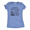 Womens I Hope My Easter Basket Is Filled With Coffee And Wine T Shirt Funny Easter Sunday Tee For Ladies