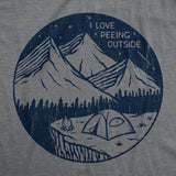 Mens I Love Peeing Outside T Shirt Funny Sarcastic Camping Nature Lovers Tee For Guys