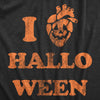 Womens I Heart Halloween T Shirt Funny Spooky Pumpkin Hollows Eve Lovers Tee For Ladies