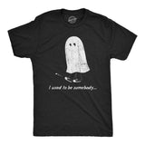 Mens I Used to Be Somebody T Shirt Funny Spooky Halloween Ghost Joke Tee for Guys