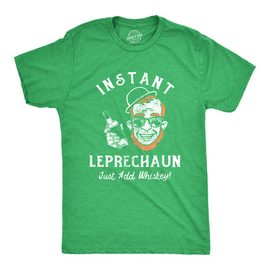 Mens Instant Leprechaun Just Add Whiskey T Shirt Funny St Paddys Day Parade Drinking Tee For Guys