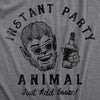 Mens Instant Party Animal T Shirt Funny Drinking Partying Wolverine Tee For Guys