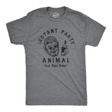 Mens Instant Party Animal T Shirt Funny Drinking Partying Wolverine Tee for Guys
