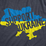 Womens I Support Ukraine T Shirt Cool Ukrainian Country Flag Graphic Novelty Tee For Ladies