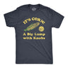 Mens Its Corn A Big Lumps With Knobs T Shirt Funny Corn On The Cob Meme Tee for Guys