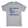 Mens Funny T Shirts Just Another Beer Drinker With A Fishing Problem Sarcastic Fisherman Graphic Tee for Men