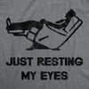 Mens Just Resting My Eyes T Shirt Funny Sarcastic Top Cool Gift for Dad Joke
