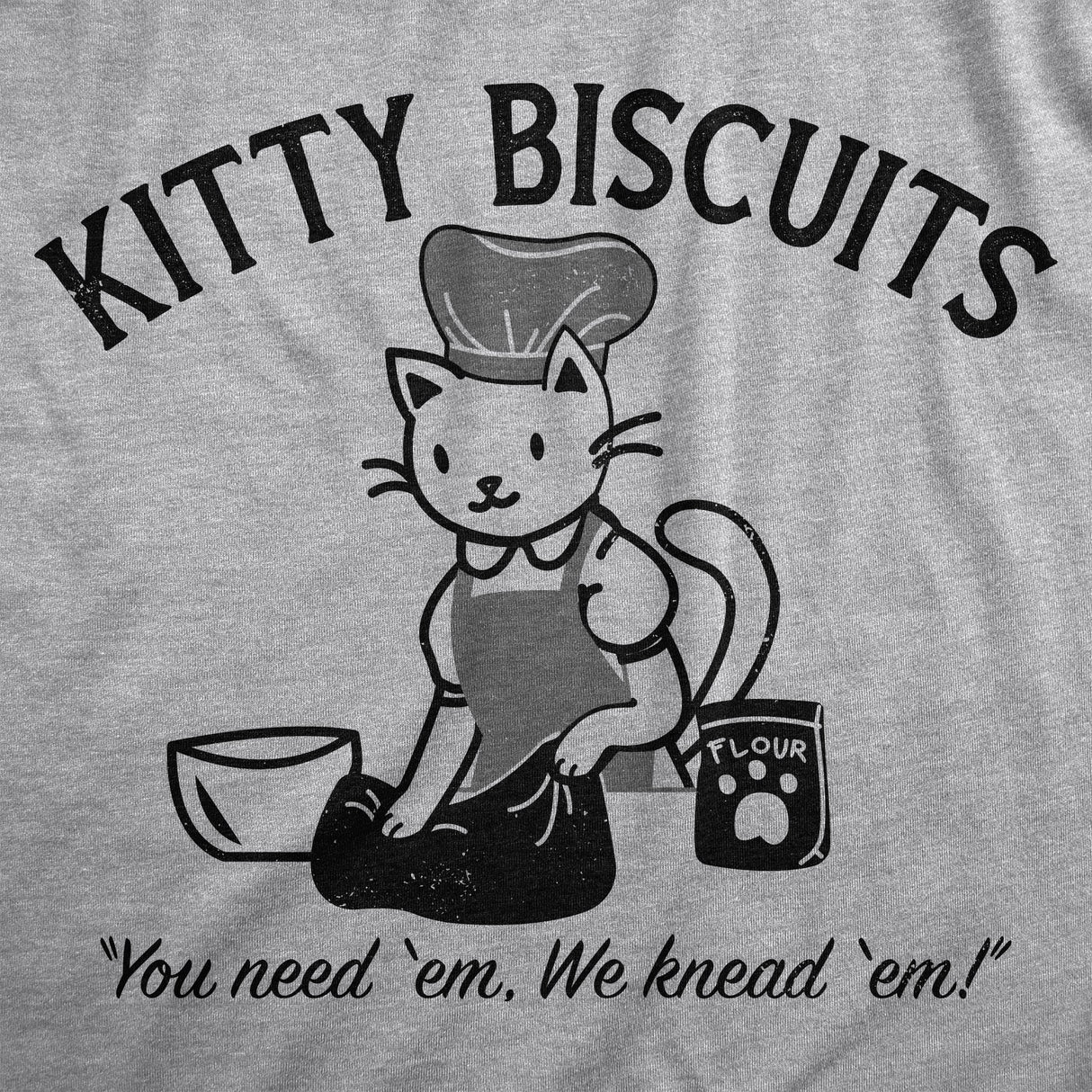 Womens Kitty Biscuits T Shirt Funny Cute Baking Kitten Tee For Ladies