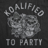 Mens Koalified To Party T Shirt Funny Drinking Koala Joke Graphic Novelty Animal Tee