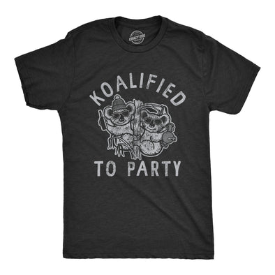 Mens Koalified To Party T Shirt Funny Drinking Koala Joke Graphic Novelty Animal Tee