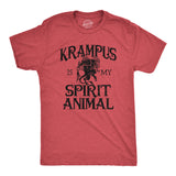 Mens Krampus Is My Spirit Animal T Shirt Funny Xmas Saint Nicholas Folklore Tee for Guys