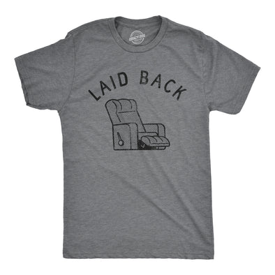 Mens Laid Back T Shirt Funny Sarcastic Recliner Chair Graphic Novelty Tee For Guys
