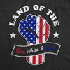 Mens Land Of The Red White And Blue T Shirt Awesome Fourth Of July Patriotic Fist Graphic Tee For Guys
