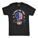 Mens Land of the Red White and Blue T Shirt Awesome Fourth Of July Patriotic Fist Graphic Tee for Guys
